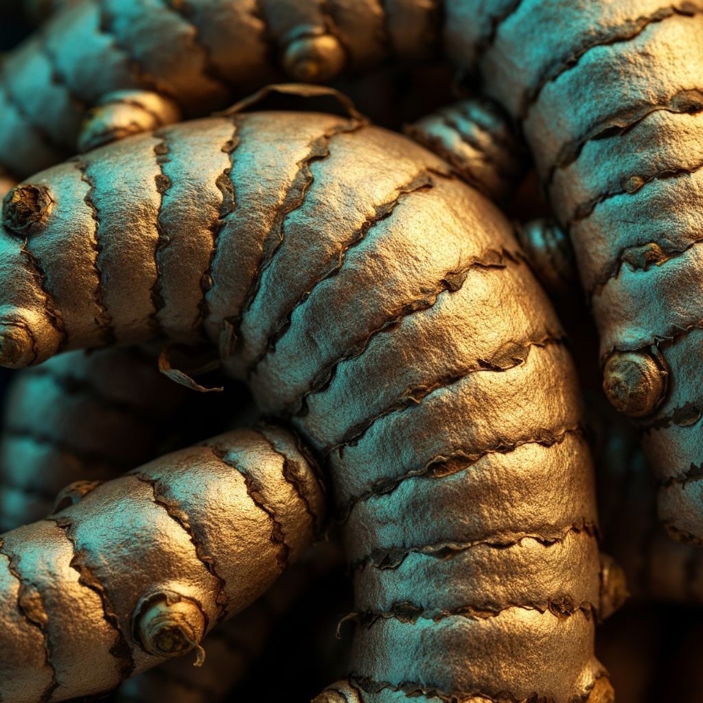 Close-up of turmeric root